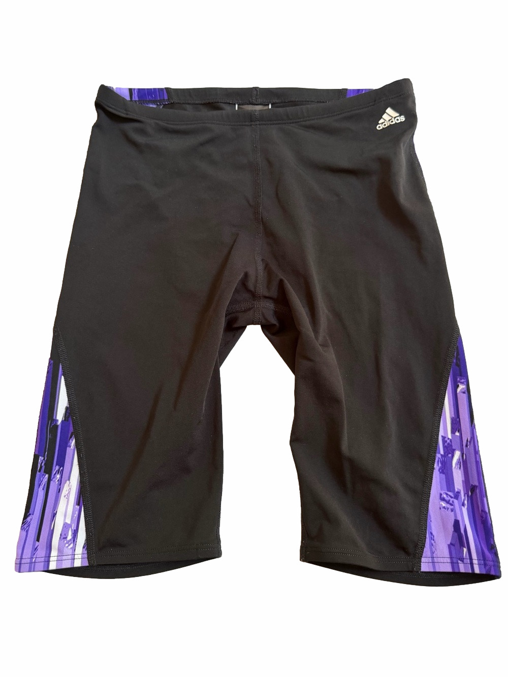 Adidas Black Purple Performance Swim Jammers Competitive Team Practice Suit 30